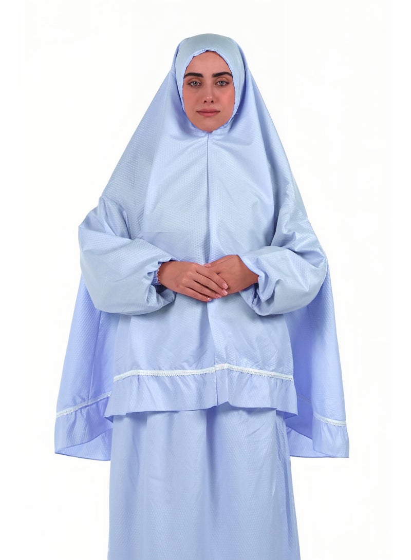 AL BENT AL SHARQIEH Two pieces islamic prayer robe dress set with sleeve - Image 2